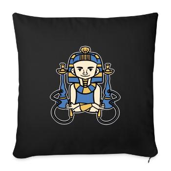 Pharaoh god gift - Sofa pillowcase 17,3'' x 17,3'' (45 x 45 cm) - black - Front