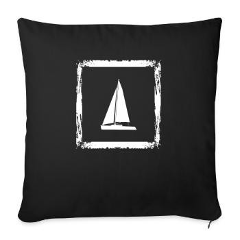 Sailing Sailor Sailboat Sailboat Sail - Sofa pillowcase 17,3'' x 17,3'' (45 x 45 cm) - black - Front