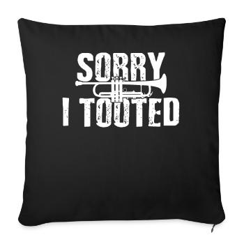 Trumpet trumpets - Sofa pillowcase 17,3'' x 17,3'' (45 x 45 cm) - black - Front