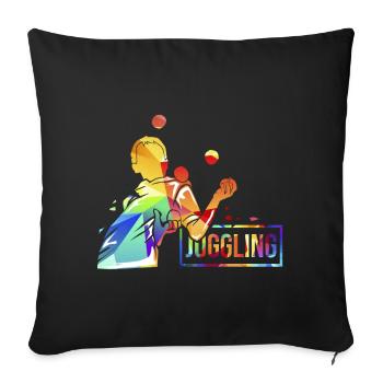 Boules de jonglage - Housse de coussin décorative 45 x 45 cm - noir - Devant