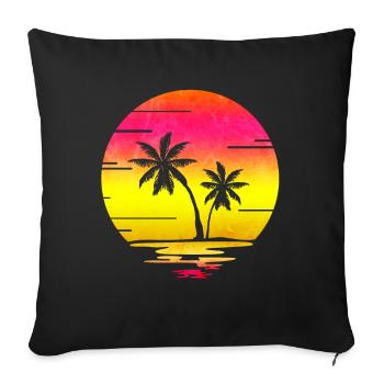 Strand - Sofakissenbezug 45 x 45 cm - Schwarz - Vorne