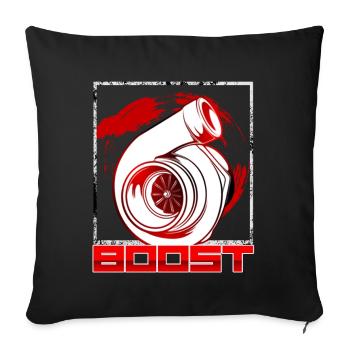 Treisiú Dearadh Bronntanais Car Turbo - Sofa pillowcase 17,3'' x 17,3'' (45 x 45 cm) - black - Front
