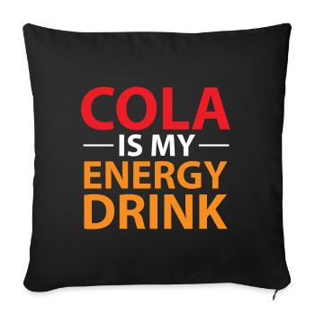 Cola gift Drink drink delicious - Sofa pillowcase 17,3'' x 17,3'' (45 x 45 cm) - black - Front