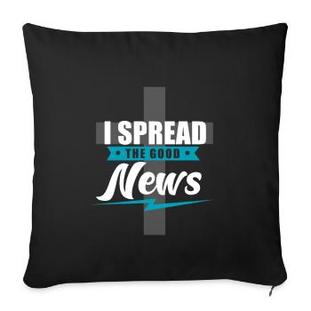 Priester Geschenk Pfarrer Kirche Glaube - Sofakissenbezug 45 x 45 cm - Schwarz - Vorne