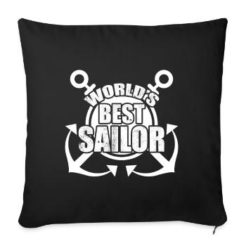 Sailing Voile Voile Voile Sailor - Housse de coussin décorative 45 x 45 cm - noir - Devant