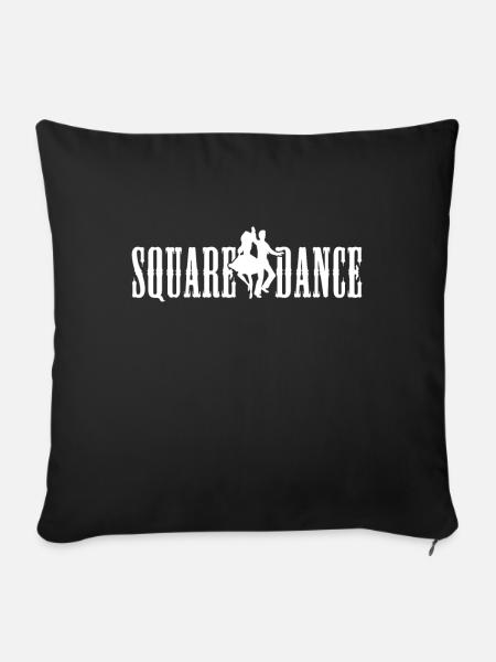 Square Dance - Sofakissenbezug 45 x 45 cm - Schwarz
