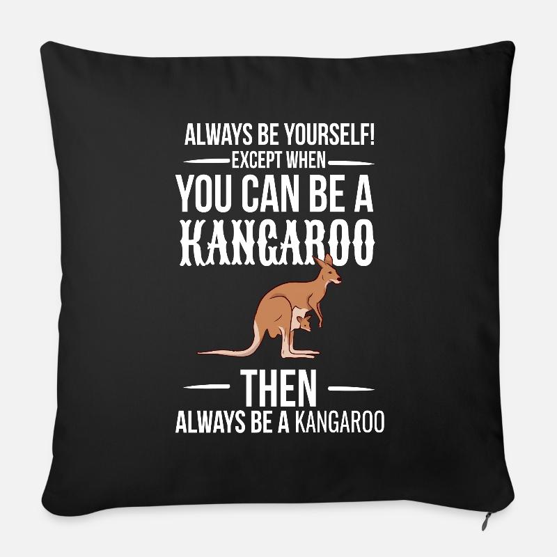 Känguru - Sofakissenbezug 45 x 45 cm - Schwarz