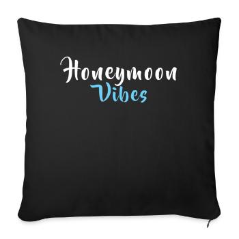 HONEYMOON SHIRT - Sofa pillowcase 17,3'' x 17,3'' (45 x 45 cm) - black - Front