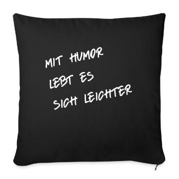 Humour - Sofa pillowcase 17,3'' x 17,3'' (45 x 45 cm) - black - Front