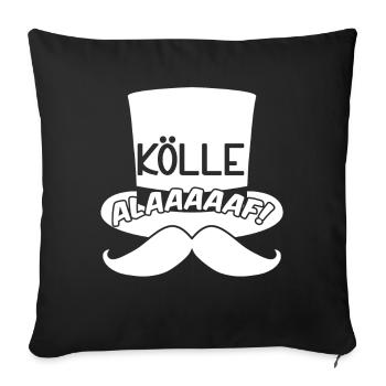 Carnival Karneval Fasching Fastnacht Rosenmontag - Sofakissenbezug 45 x 45 cm - Schwarz - Vorne