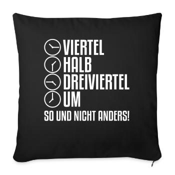 Time East Germany | Ossi East East German Clock - Sofa pillowcase 17,3'' x 17,3'' (45 x 45 cm) - black - Front