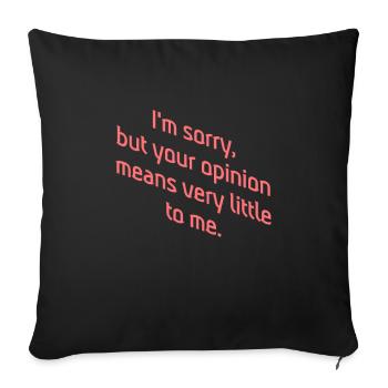 Ton opinion ne compte pas - Chemise introverti - Housse de coussin décorative 45 x 45 cm - noir - Devant