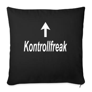 control freak - Sofa pillowcase 17,3'' x 17,3'' (45 x 45 cm) - black - Front