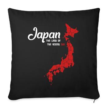 Japan - Sofa pillowcase 17,3'' x 17,3'' (45 x 45 cm) - black - Front