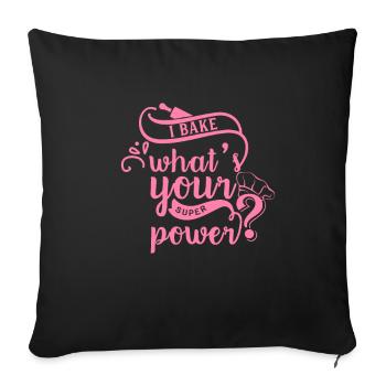 Boulangerie Baking Backen Boulangerie Boulanger - Housse de coussin décorative 45 x 45 cm - noir - Devant