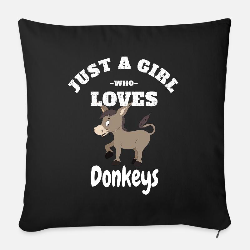 Donkey - Sofa pillowcase 17,3'' x 17,3'' (45 x 45 cm) - black