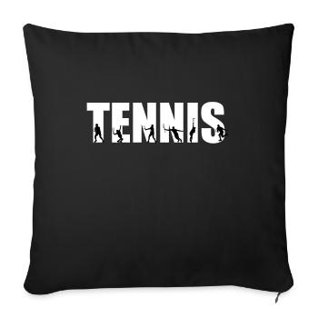 Tennis Tennis Match Racket Tennis Player Gift - Sofa pillowcase 17,3'' x 17,3'' (45 x 45 cm) - black - Front