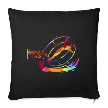 Gymnaste gymnaste - Housse de coussin décorative 45 x 45 cm - noir - Devant