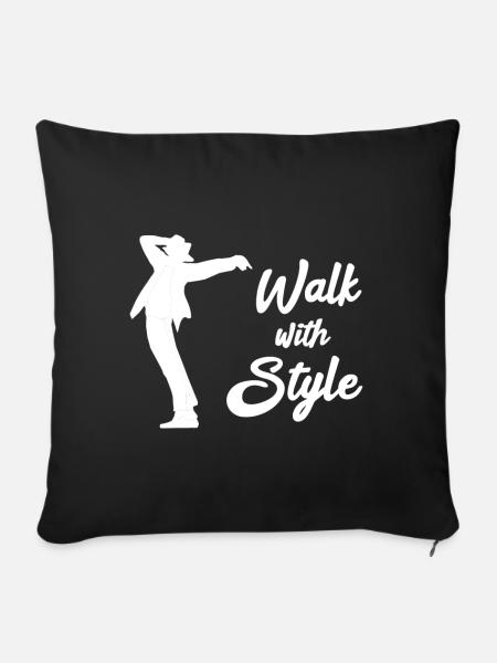Walk with style - Sofakissenbezug 45 x 45 cm - Schwarz