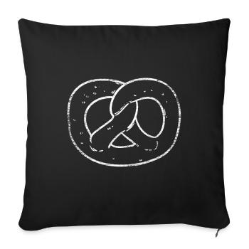 Pretzel gift - Sofa pillowcase 17,3'' x 17,3'' (45 x 45 cm) - black - Front