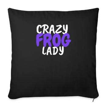 grenouille - Housse de coussin décorative 45 x 45 cm - noir - Devant