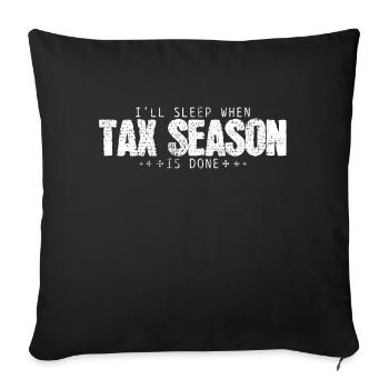 Saison des impôts - Housse de coussin décorative 45 x 45 cm - noir - Devant