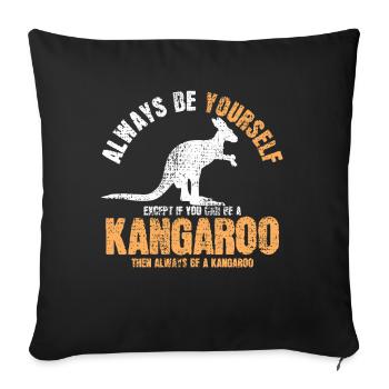 KANGAROO CHEMISE - Housse de coussin décorative 45 x 45 cm - noir - Devant