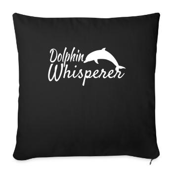 Delfin - Sofakissenbezug 45 x 45 cm - Schwarz - Vorne