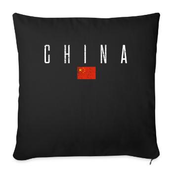 China - Sofakissenbezug 45 x 45 cm - Schwarz - Vorne