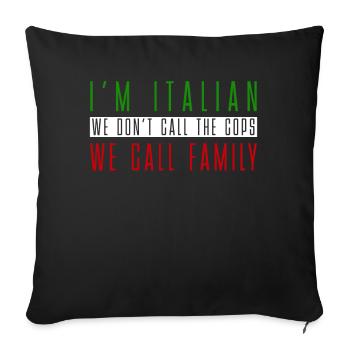 FAMILLE MAFIA ITALIENNE - Housse de coussin décorative 45 x 45 cm - noir - Devant