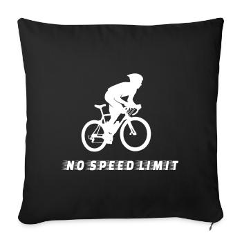 Road bike No Speed Limit - Tyrol Alps exit - Sofa pillowcase 17,3'' x 17,3'' (45 x 45 cm) - black - Front