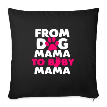 Pregnant Pregnancy Expectant Mother Gift - Sofa pillowcase 17,3'' x 17,3'' (45 x 45 cm) - black - Front