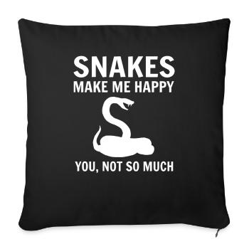 Serpent - Housse de coussin décorative 45 x 45 cm - noir - Devant