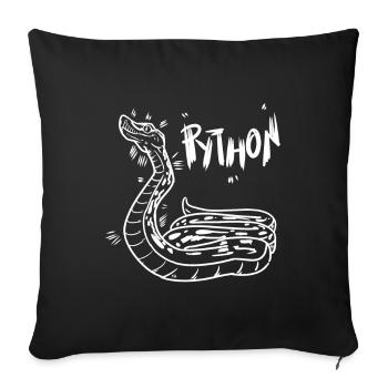 Python - Sofakissenbezug 45 x 45 cm - Schwarz - Vorne
