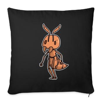 fourmi - Housse de coussin décorative 45 x 45 cm - noir - Devant