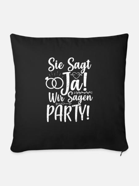 Junggesellin - Sofakissenbezug 45 x 45 cm - Schwarz