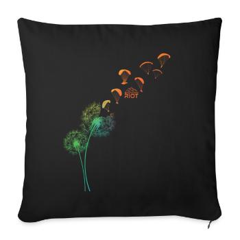 Dandelion Gleitschirm - Sofakissenbezug 45 x 45 cm - Schwarz - Vorne