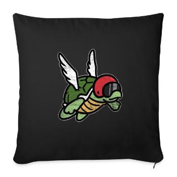 turtle - Sofa pillowcase 17,3'' x 17,3'' (45 x 45 cm) - black - Front