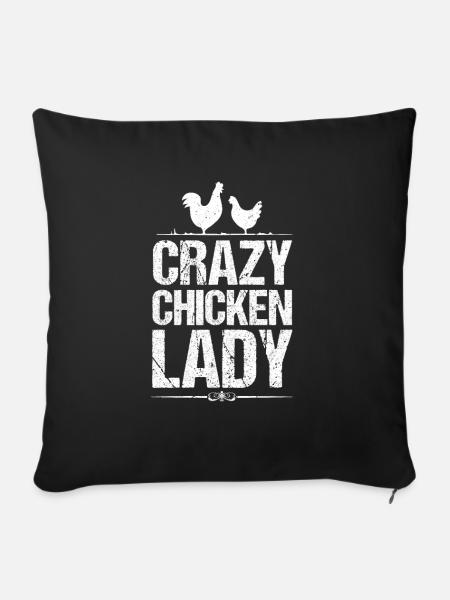 Huhn Lady - Sofakissenbezug 45 x 45 cm - Schwarz