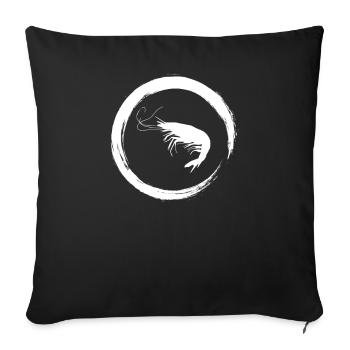 shrimp - Sofa pillowcase 17,3'' x 17,3'' (45 x 45 cm) - black - Front