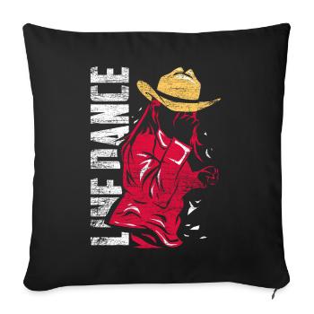 Musique de danse en ligne - Housse de coussin décorative 45 x 45 cm - noir - Devant