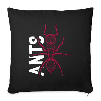 fourmi - Housse de coussin décorative 45 x 45 cm - noir - Devant