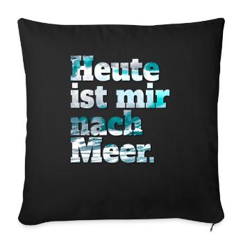 Today is me after sea beach summer & surfing - Sofa pillowcase 17,3'' x 17,3'' (45 x 45 cm) - black - Front