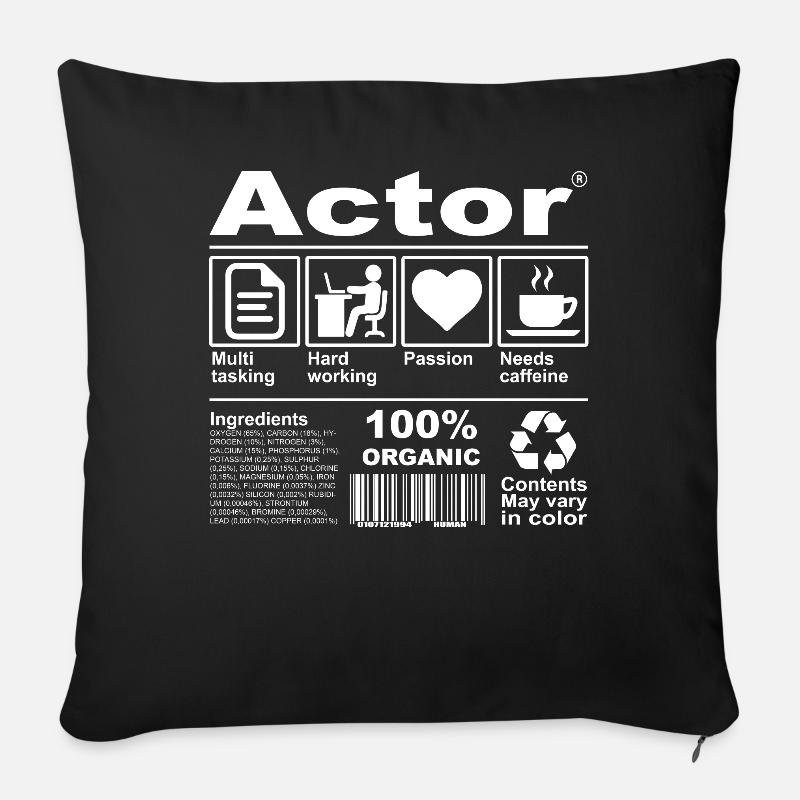 Actor - Sofakissenbezug 45 x 45 cm - Schwarz