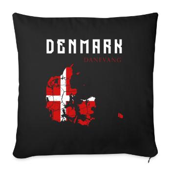 Dänemark - Sofakissenbezug 45 x 45 cm - Schwarz - Vorne