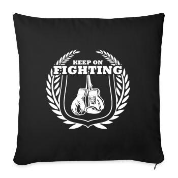 Natation nageur nageuse - Housse de coussin décorative 45 x 45 cm - noir - Devant