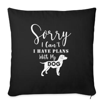 Dog Dogs Pet Owner Mistress Gift - Sofa pillowcase 17,3'' x 17,3'' (45 x 45 cm) - black - Front