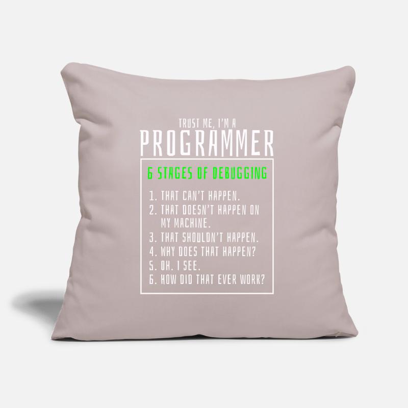 Debugging von Stufen Computerprogrammierer Sofakissenbezug 45 x 45 cm