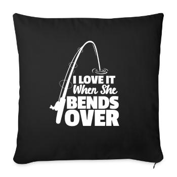 angler - Sofa pillowcase 17,3'' x 17,3'' (45 x 45 cm) - black - Front