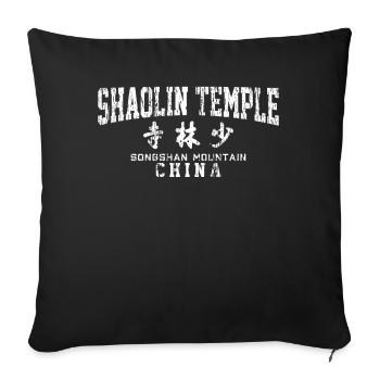 Shaolin Temple China Kampfkunst - Sofakissenbezug 45 x 45 cm - Schwarz - Vorne